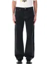 Magliano Braided Back Distressed Denim In Black