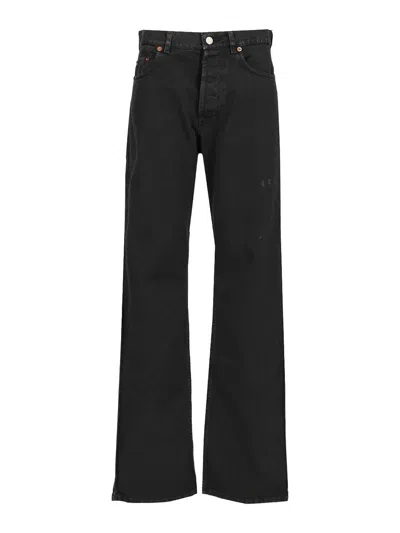 Magliano Braided Back Denim Jeans In Black
