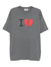 Magliano Graphic Print Short Sleeve Crew Neck T-shirt In Gray