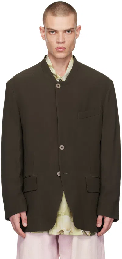 Magliano Brown Moquette Blazer In 06