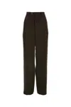 Magliano Pantalone Dalla Gamba Ampia In Misto Viscosa Marrone Donna In Dark Brown