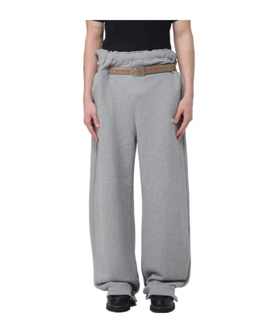 Magliano Buckle-belt Track Pants In Gray