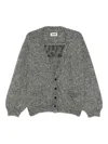 Magliano Button-front Speckled Cardigan In Gray