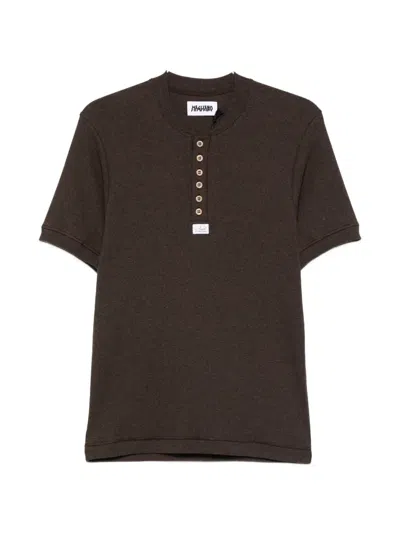 Magliano Button-placket T-shirt In Brown