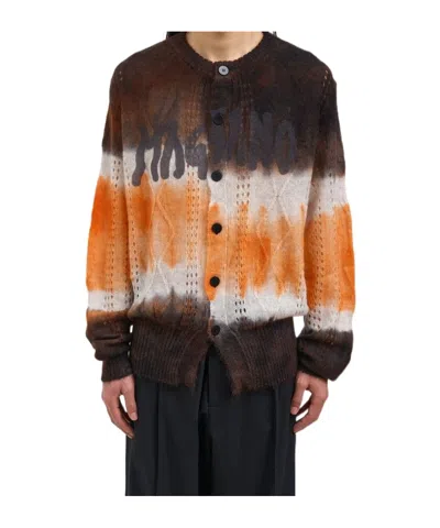 Magliano Button-front Long-sleeve Knit Top In Multi