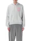 Magliano Drawstring Hood Ribbed Sweater In Gray