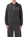 Magliano Graphic Print Hooded Fleece In Grey