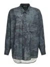 Magliano Casual Shirt With Graphic Print And Front Pocket In Blue