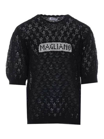 Magliano Short-sleeve Knitted T-shirt In Black