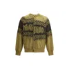 Magliano Festive Patterned Long Sleeve Cardigan In Brown