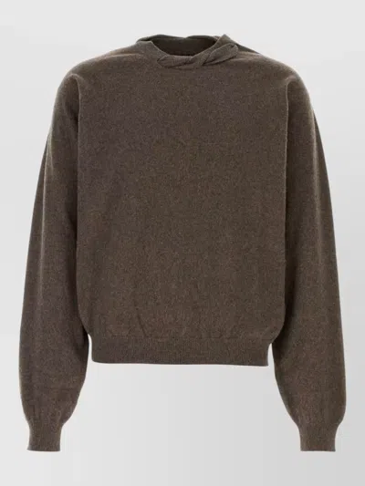 Magliano Cashmere Blend Sweater Long Sleeves Crew Neck In Brown