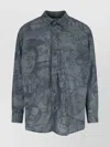 Magliano Casual Shirt With Graphic Print And Front Pocket In Gray