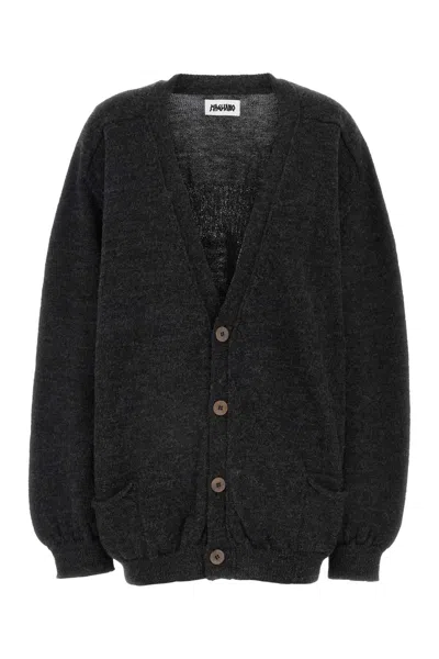 Magliano Charcoal Wool Cardigan In Grey