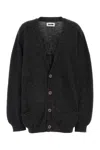 Magliano Charcoal Wool Cardigan In Grey