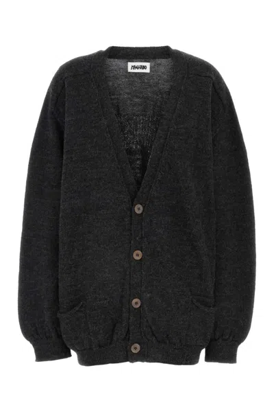 MAGLIANO CHARCOAL WOOL CARDIGAN