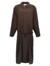Magliano Sophisticated Waist Belted Coat In Brown