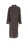 Magliano Sophisticated Waist Belted Coat In Taupe