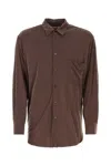 Magliano Chocolate Stretch Cupro Liquid Shirt In Brown