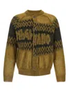Magliano Festive Patterned Long Sleeve Cardigan In Green