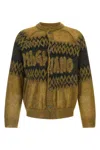 Magliano Festive Patterned Long Sleeve Cardigan In Yellow