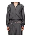 Magliano Herringbone-pattern Lightweight Jacket In Black