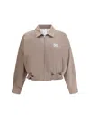 Magliano Front Zip Lounge Jacket In Brown