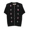 Magliano Flower-embroidered Knitted Shirt