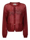 Magliano Logo-detailed Cardigan In Red