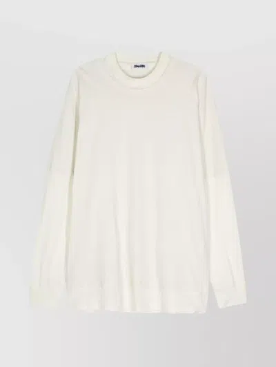 MAGLIANO CREW NECK COTTON SWEATER WITH LAYERED EFFECT