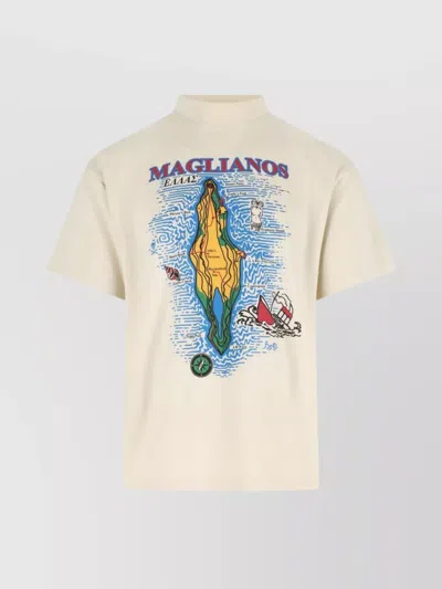 Magliano Crew Neck Graphic Print In Nude