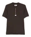 Magliano Button-placket T-shirt In Brown