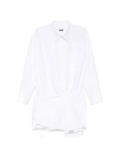 Magliano Crispy Bicchierino Shirt Dress In White