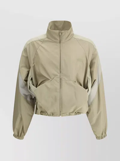 Magliano Cut-out Waterproof Jacket With High-necked Design In Sand