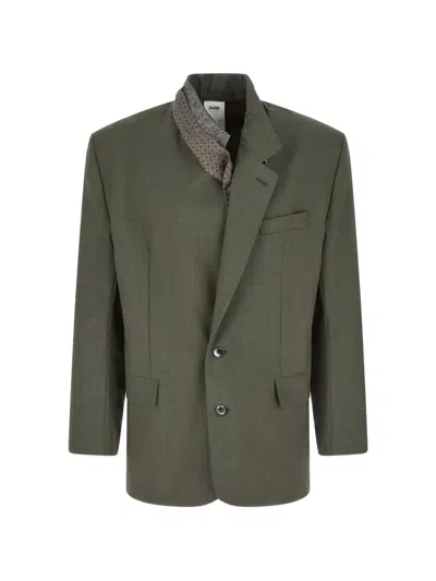 Magliano Dawn Rimini Single Breasted Notch Lapel Blazer In Green