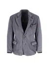 Magliano Jacket With Front Pockets And Notch Lapel In Gray