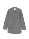 Magliano Oversized Double-breasted Blazer Jacket In Gray