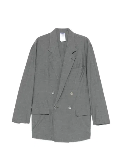 Magliano Double-breasted Casual Jacket In Gray
