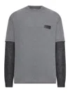 Magliano Trauma Long Sleeve In Contrast T-shirt In Gray