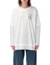 Magliano Double-layer Long-sleeved T-shirt In Mastice White