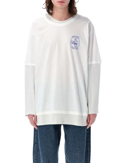 Magliano Double-layer Long-sleeved T-shirt In White