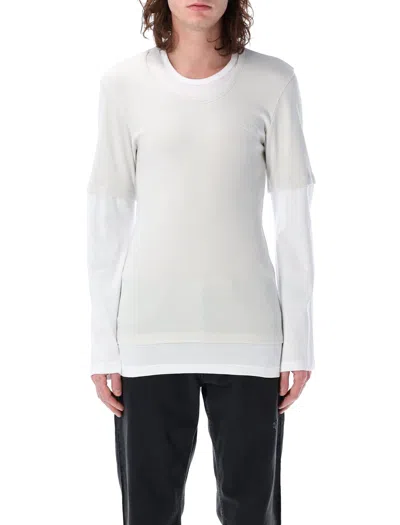 Magliano Double Tshirt Long Sleeve In Mastice White