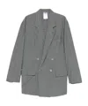 Magliano Oversized Double-breasted Blazer Jacket In Gray