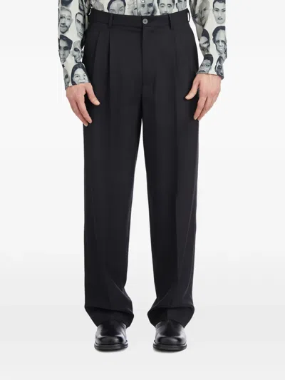 Magliano Signature Double Pleats Trousers In Black