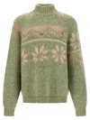 Magliano Intarsia-pattern Mock-neck Sweater In Yellow