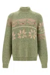 Magliano Intarsia-pattern Mock-neck Sweater In Yellow
