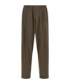 Magliano Elastic Waistband Cuffed Hem Trousers In Brown