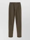 Magliano Elastic Waistband Cuffed Hem Trousers In Green