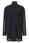 Magliano Sheer Fabric High Collar Front Pockets Jacket