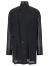 Magliano Sheer Fabric High Collar Front Pockets Jacket