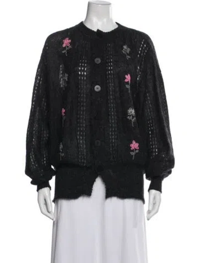 Pre-owned Magliano Floral Print Jacket In Black